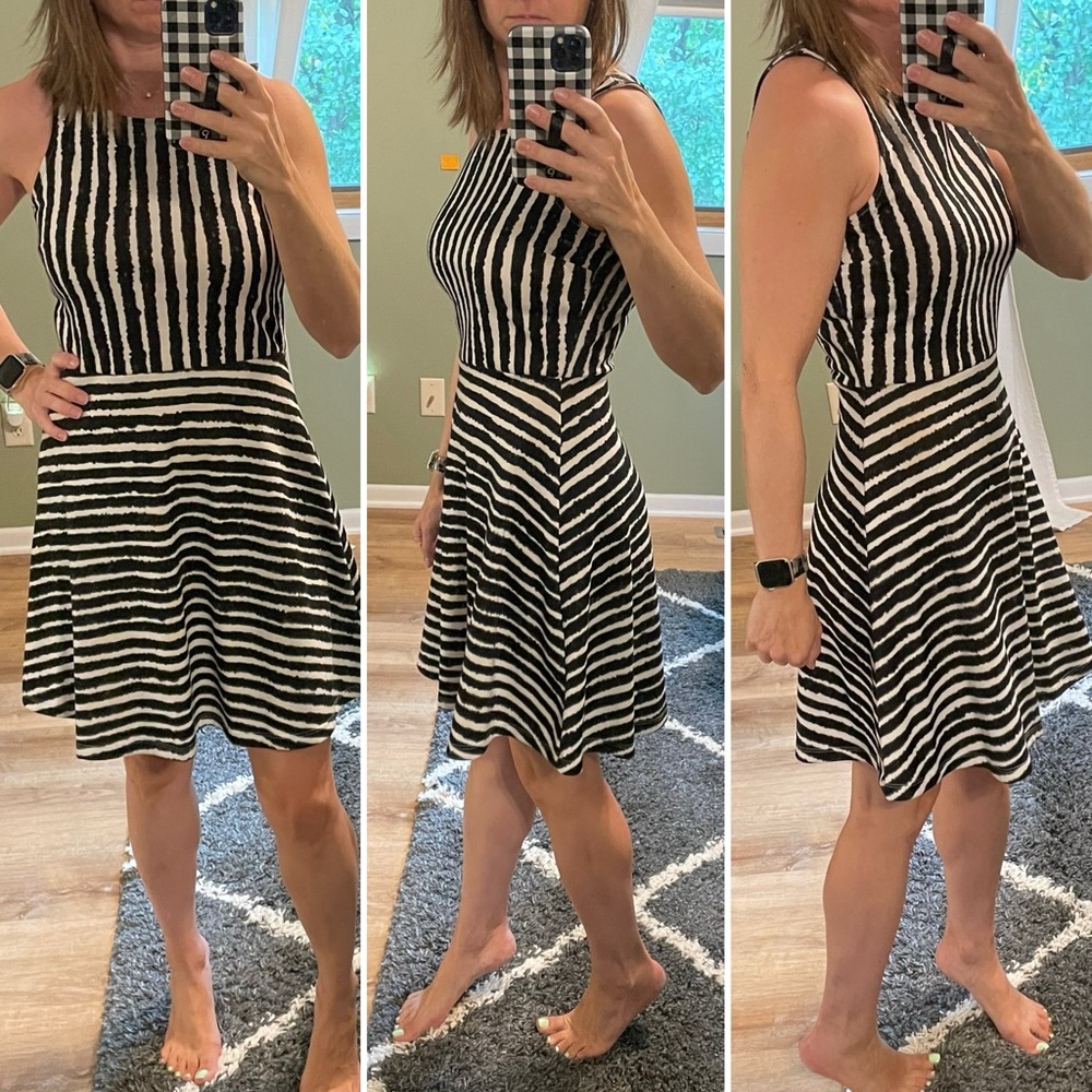 H&M striped skater dress